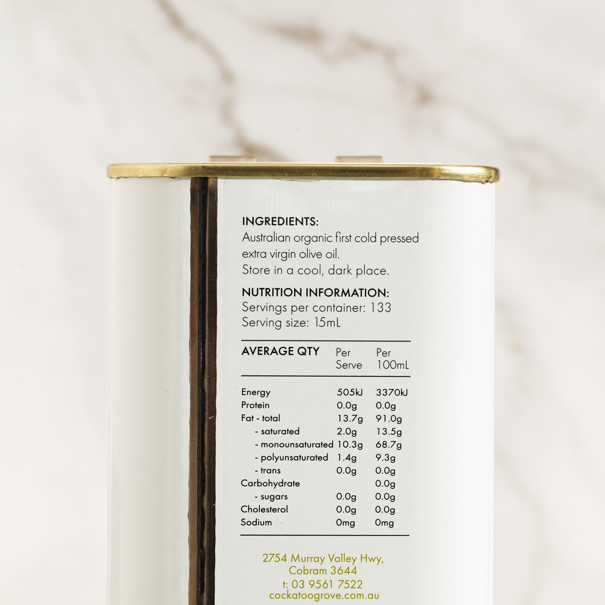 Signature Organic Extra Virgin Olive Oil 2L - Cockatoo Grove